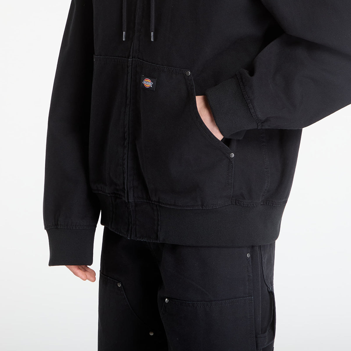 Dickies Hilham Hooded Canvas unlined Jacket -Black