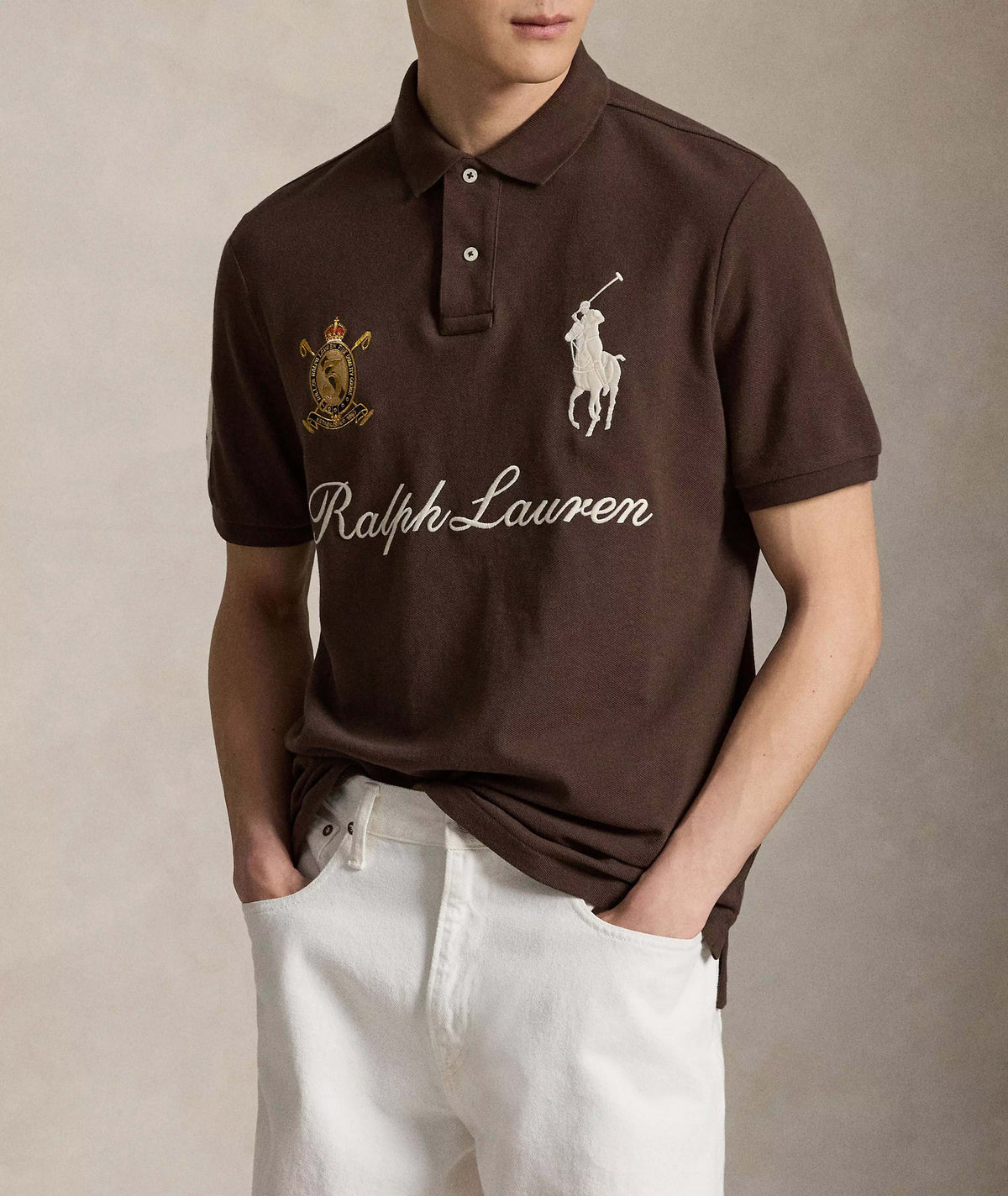 Big Pony 20th Anniversary Crest Polo - Dark Brown