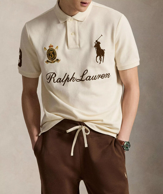 Big Pony 20th Anniversary Crest Polo - cream
