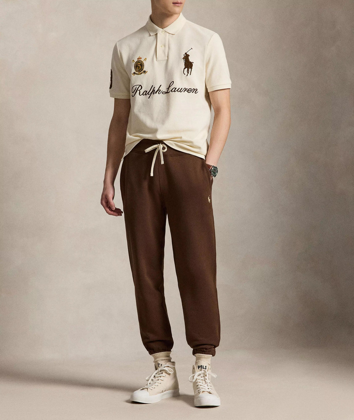 Big Pony 20th Anniversary Crest Polo - cream