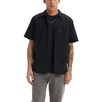 Pocket standard short sleeves shirt - jet black