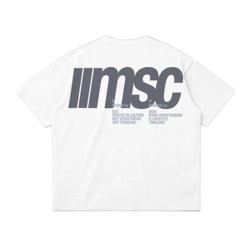 T-shirt MSC LABEL - Blanc