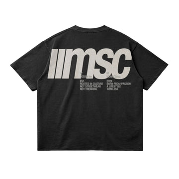 T-shirt MSC LABEL - Noir délavé