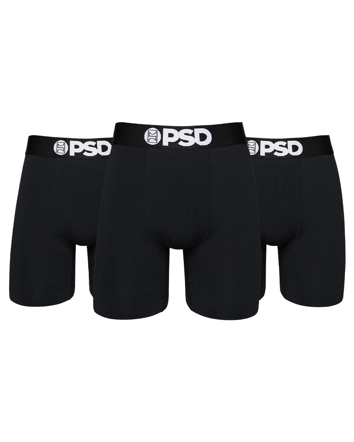 PSD Boxers Solids 3 Pack - Black