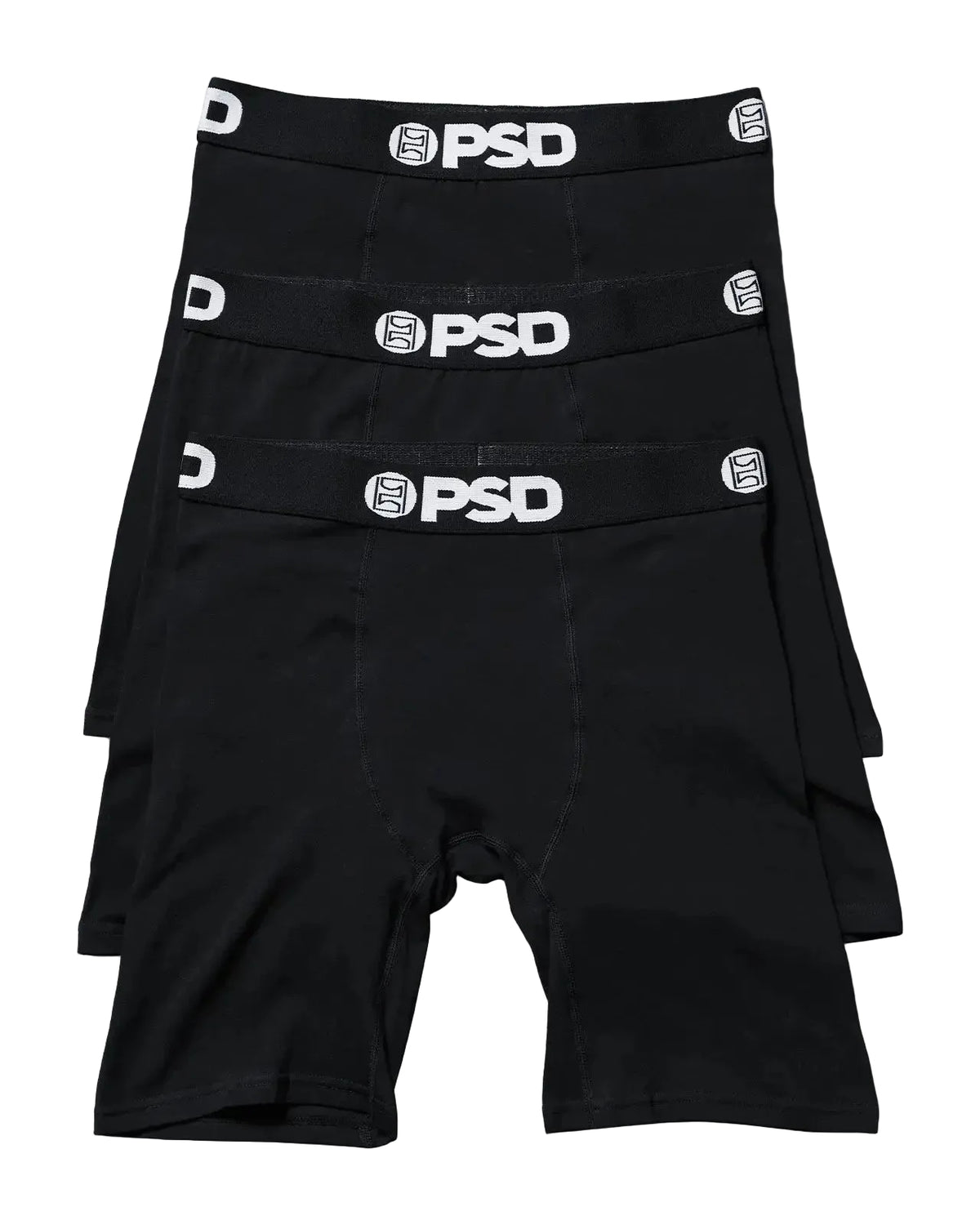 PSD Boxers Solids 3 Pack - Black