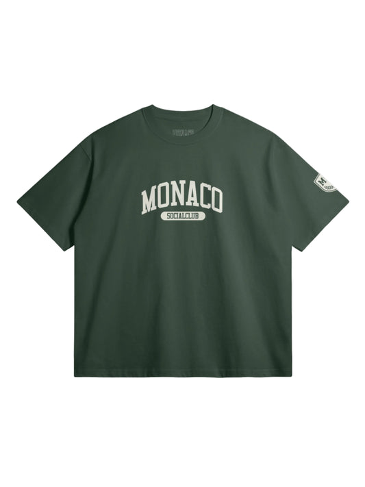 COLLEGE MONACO TEE -  Cactus Green