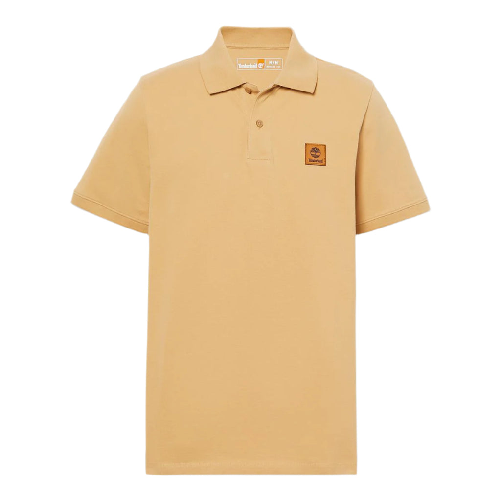 WOVEN BADGE POLO - Light wheat