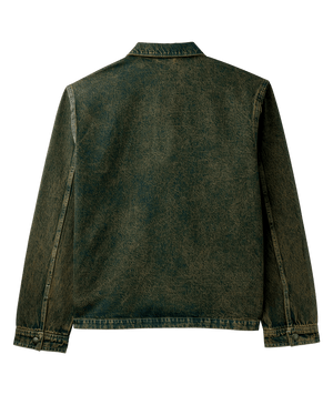 MENS LEWISTOWN DENIM JACKET - GREEN TONE FADE