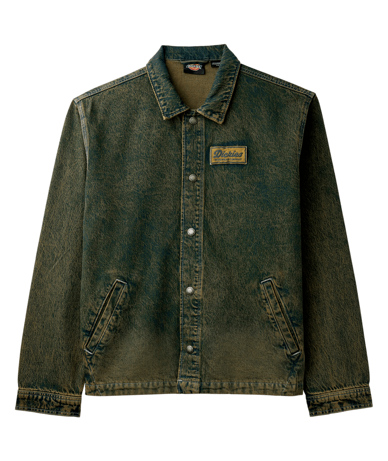 MENS LEWISTOWN DENIM JACKET - GREEN TONE FADE