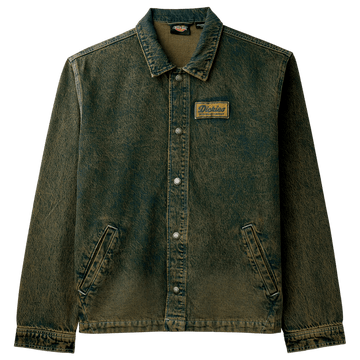 MENS LEWISTOWN DENIM JACKET - GREEN TONE FADE