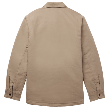 MENS LINED DUCK SNAP SHIRT JACKET - KHAKI