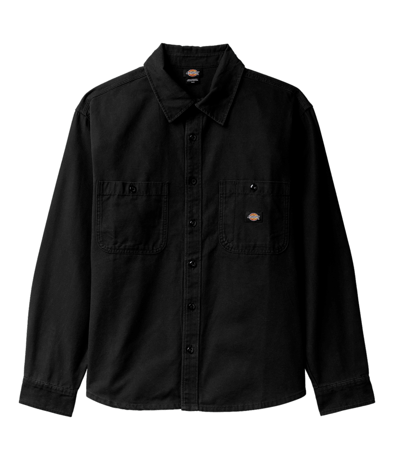 Long sleeve canvas shirt - Black