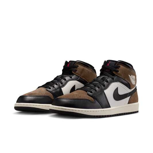 Air Jordan 1 Mid - BLACK/PHANTOM-PALOMINO