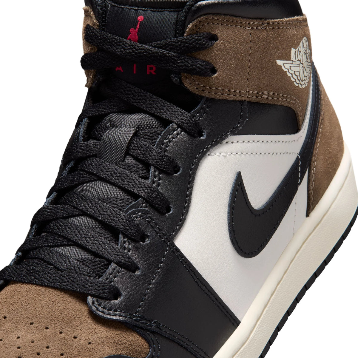 Air Jordan 1 Mid - BLACK/PHANTOM-PALOMINO
