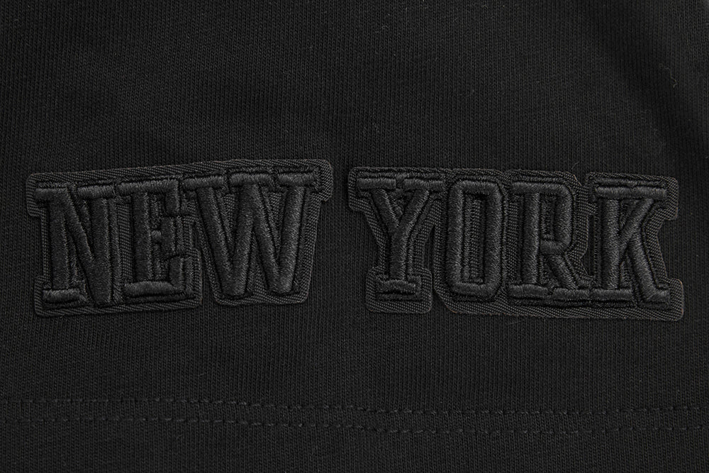 NBA NEW YORK KNICKS NEUTRAL COTTON JERSEY DROP SHOULDER TEE - Black