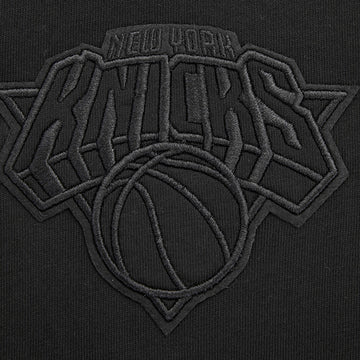 NBA NEW YORK KNICKS NEUTRAL COTTON JERSEY DROP SHOULDER TEE - Black