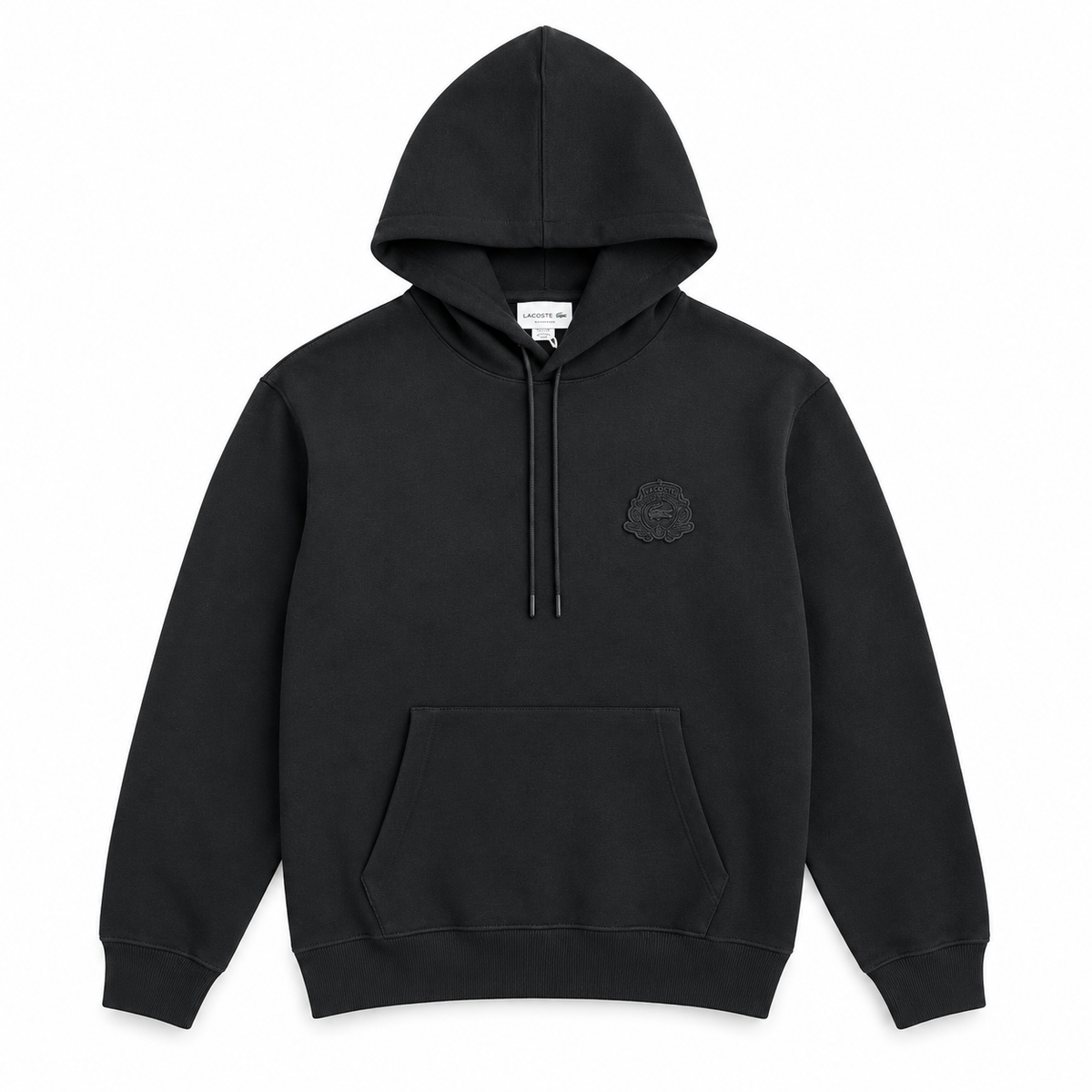 Sweat à capuche avec écusson et broderie - noir