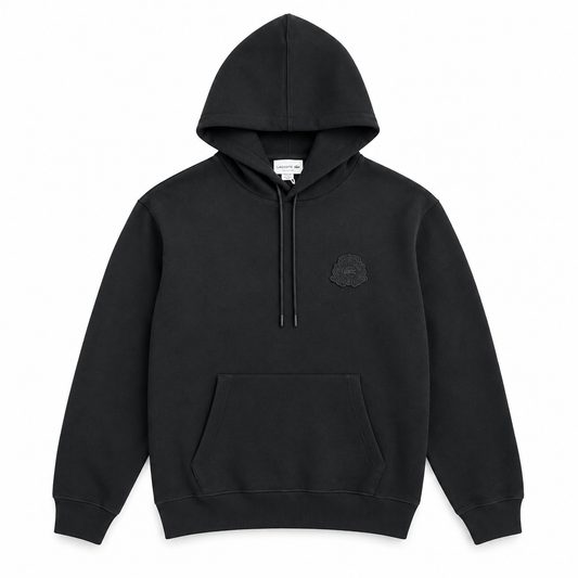 Sweat à capuche avec écusson et broderie - noir