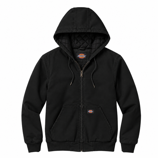 Blouson aviateur à capuche - noir