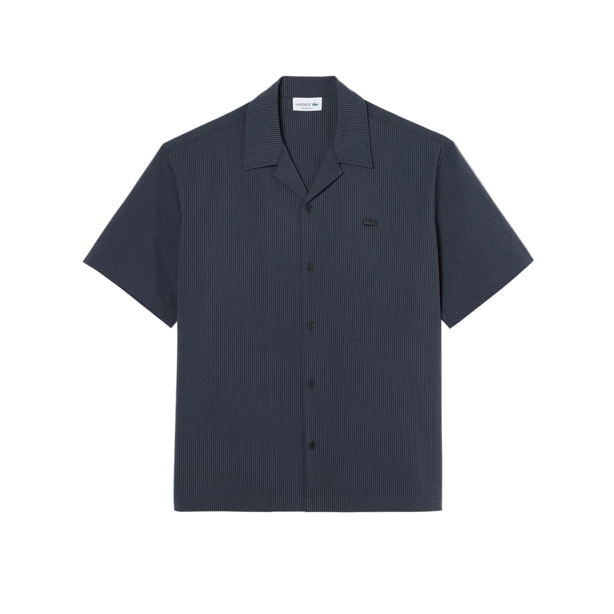 Relaxed Fit Seersucker Shirt - Black/Charcoal