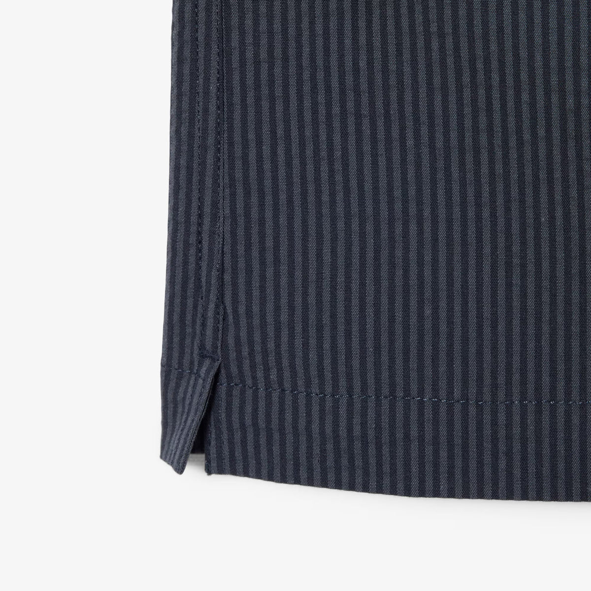 Relaxed Fit Seersucker Shirt - Black/Charcoal