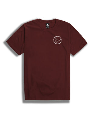 Circle Tee in Burgundy (FRONT/BACK PRINT)