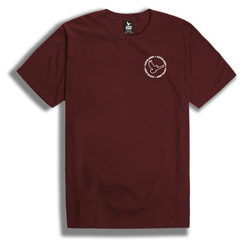 Circle Tee in Burgundy (FRONT/BACK PRINT)