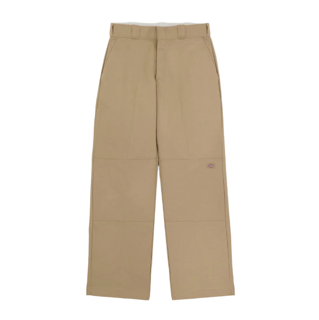 Loose Fit Double Knee Work Pants - Khaki