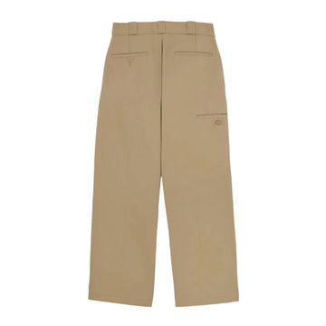 Loose Fit Double Knee Work Pants - Khaki