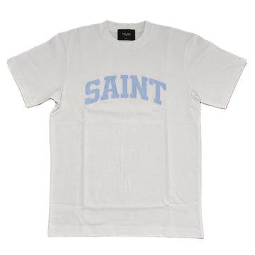 T-shirt Saint Heavyweight Blanc/bleu pâle