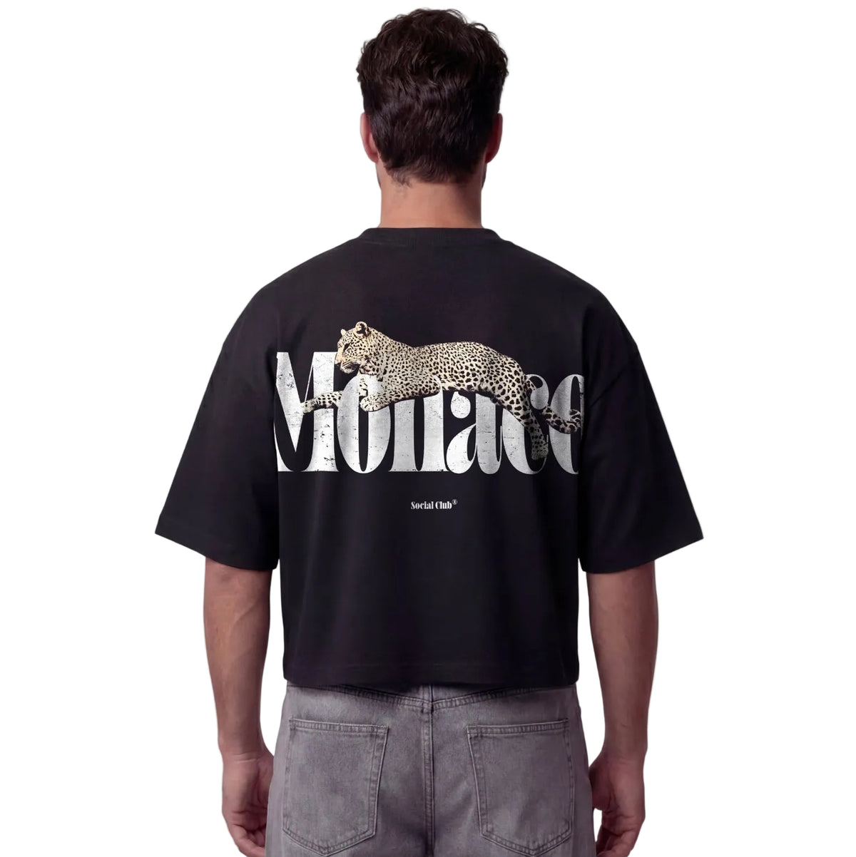 LE T-SHIRT LÉOPARD - Noir