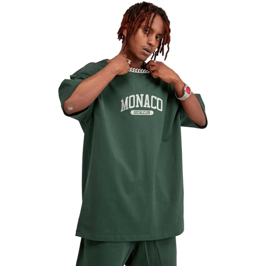 COLLEGE MONACO TEE -  Cactus Green