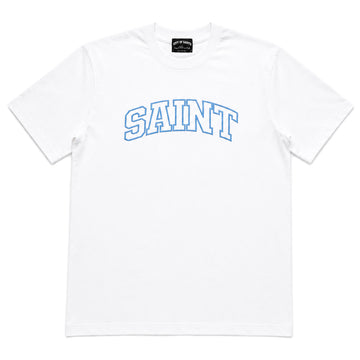 T-shirt Saint Heavyweight Blanc/bleu pâle contour