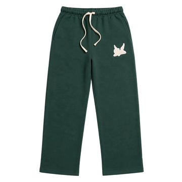 PANTALON DE JOGGING DÉCONTRACTÉ  SAINT LOGO - vert forêt / crème