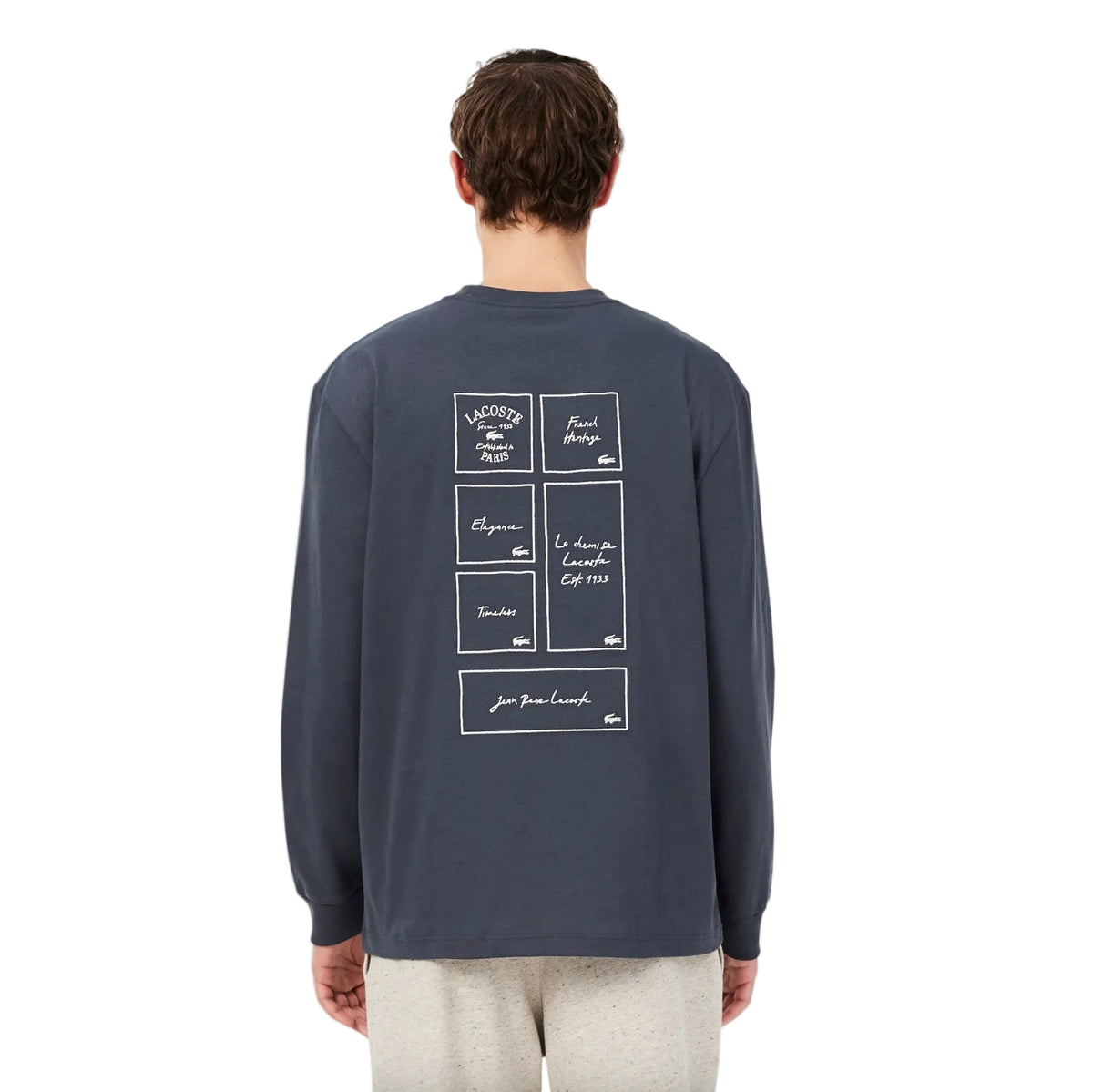 T-shirt à manches longues avec broderies - GRAPHITE