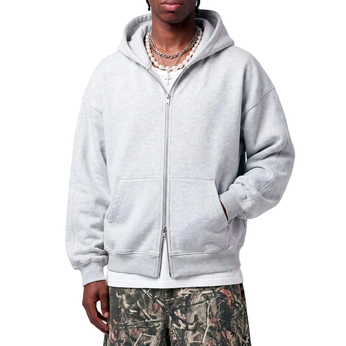 THE TIGER HOODIE - Heather Gray