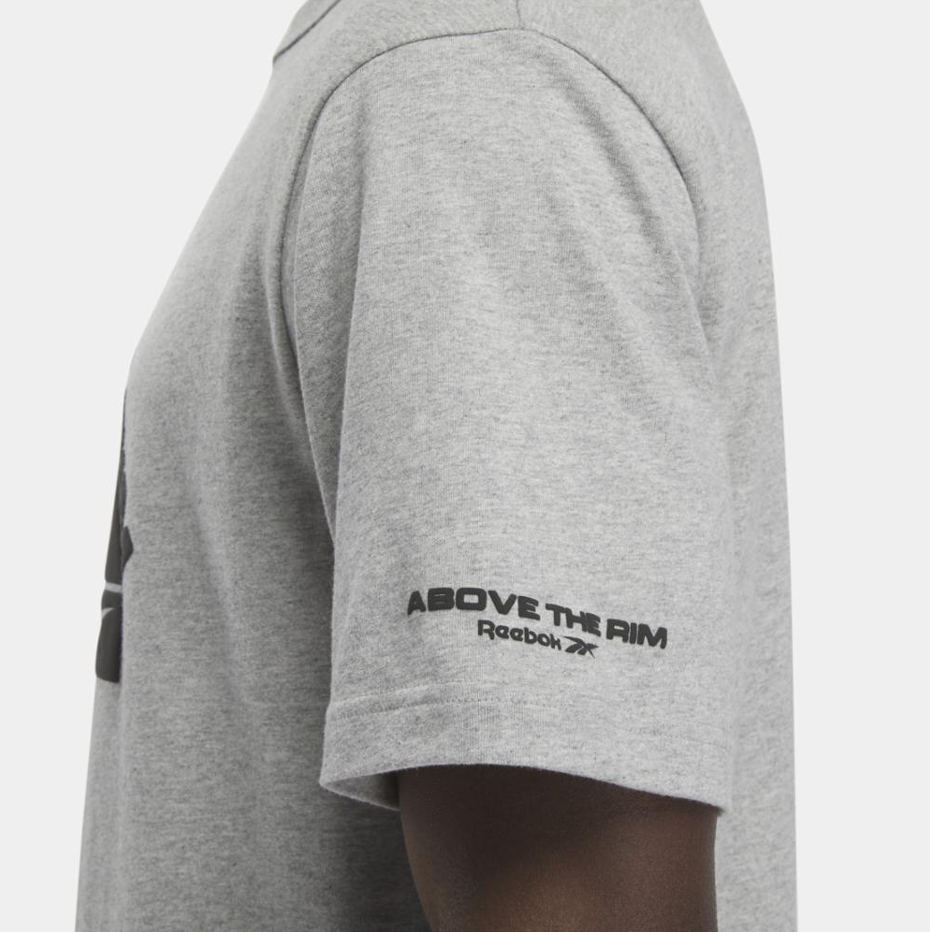 Basketball Above The Rim Graphic T-Shirt - Heather grey