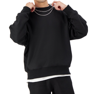 Reverse Weave Stadium Crewneck Sweatshirt - Black