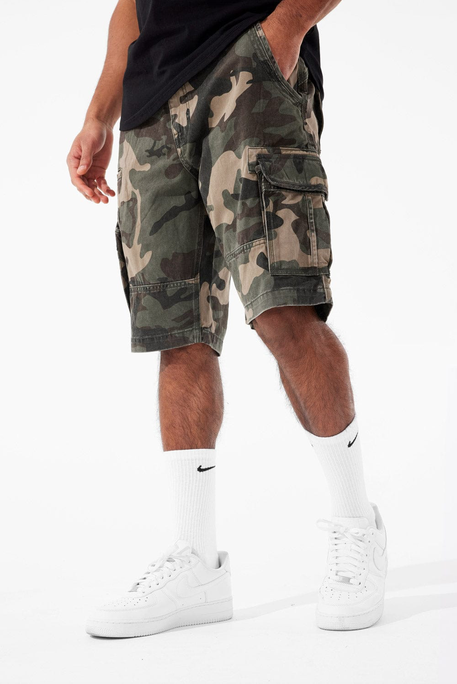 OG - CAMO CARGO SHORTS (WOODLAND)