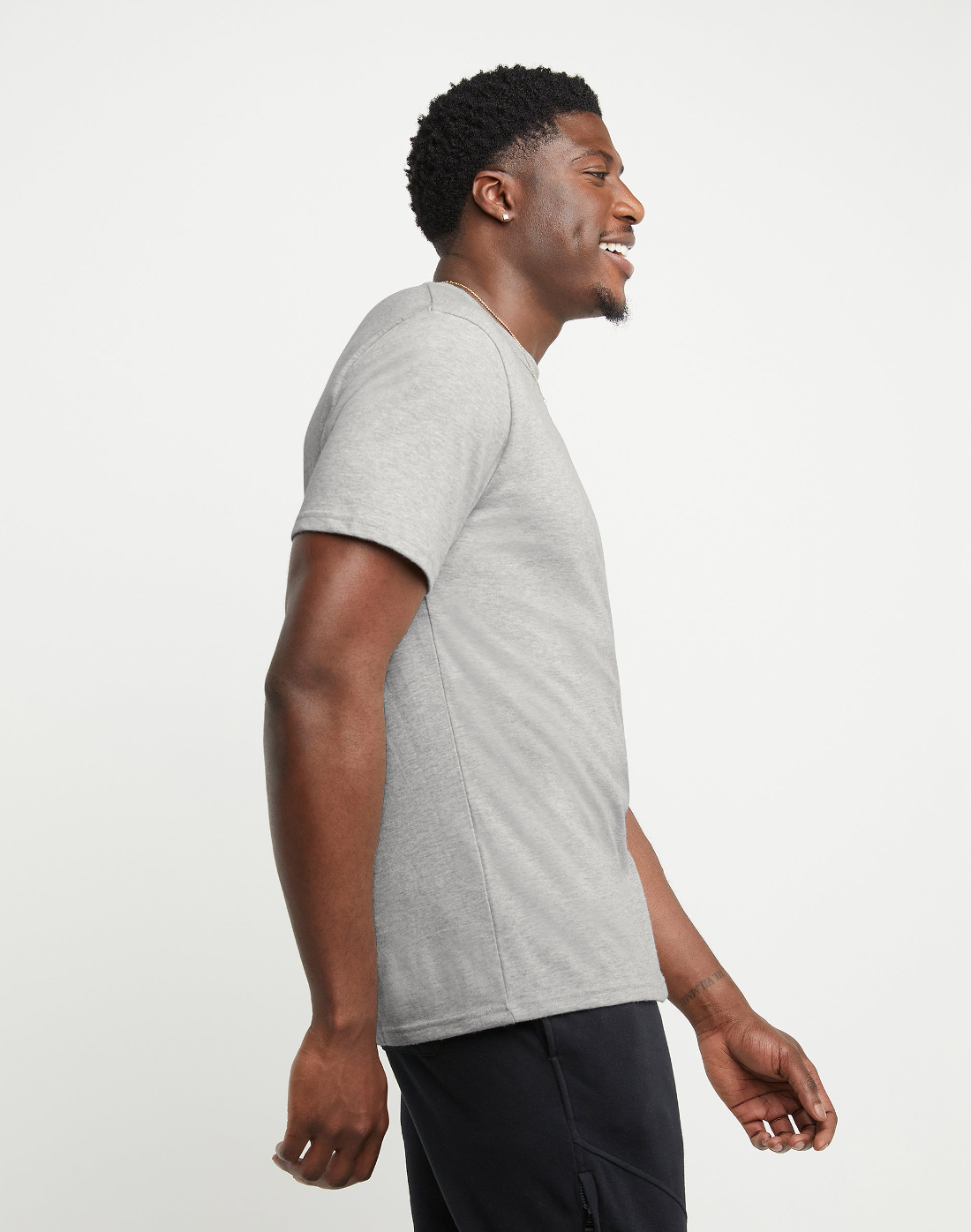 Heritage Short-Sleeve T-Shirt, C Logo - Oxford Grey