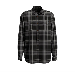 FLEX Long Sleeve Flannel Shirt - Black/Gray