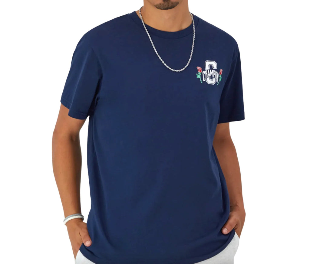 Short-Sleeve T-Shirt, Champion Roses - Washed Dark Night Blue