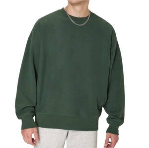 Reverse Weave Crewneck Sweatshirt, Vintage Dye - Dark Green