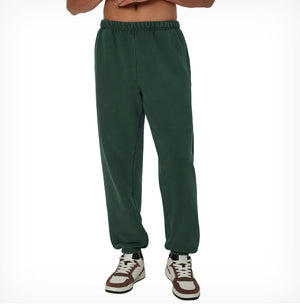 Reverse Weave Carpenter Sweatpants - Dark Green