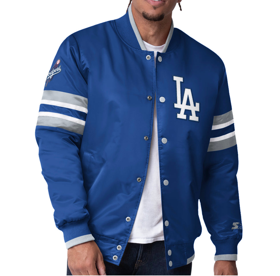 Los Angeles Dodgers Scout I Full-Snap Varsity Jacket - Royal