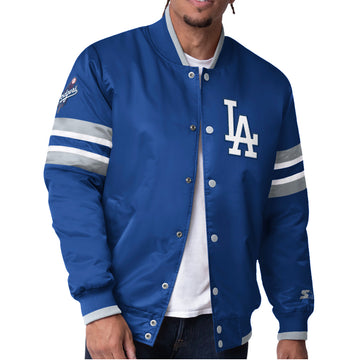 Los Angeles Dodgers Scout I Full-Snap Varsity Jacket - Royal