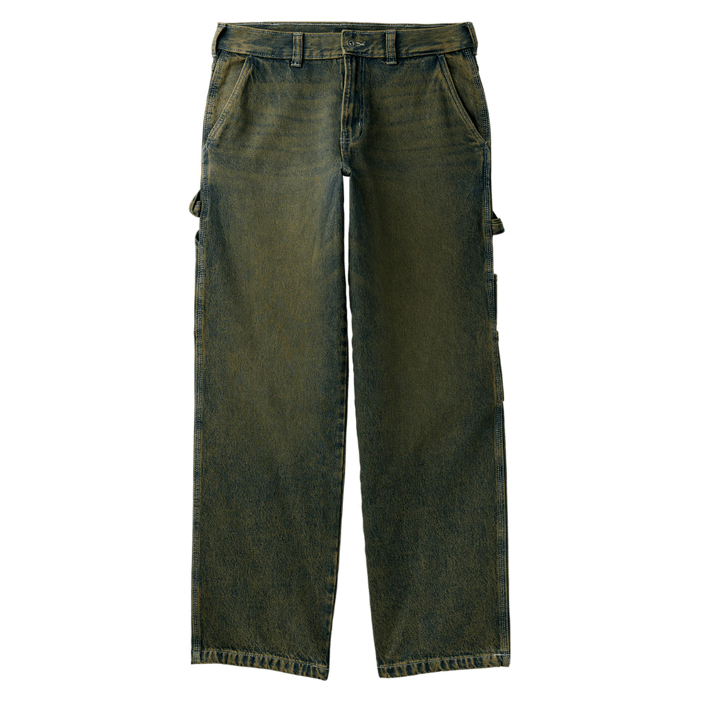 MENS LOOSE DENIM PAINTER - GREEN TONE FADE