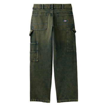 MENS LOOSE DENIM PAINTER - GREEN TONE FADE