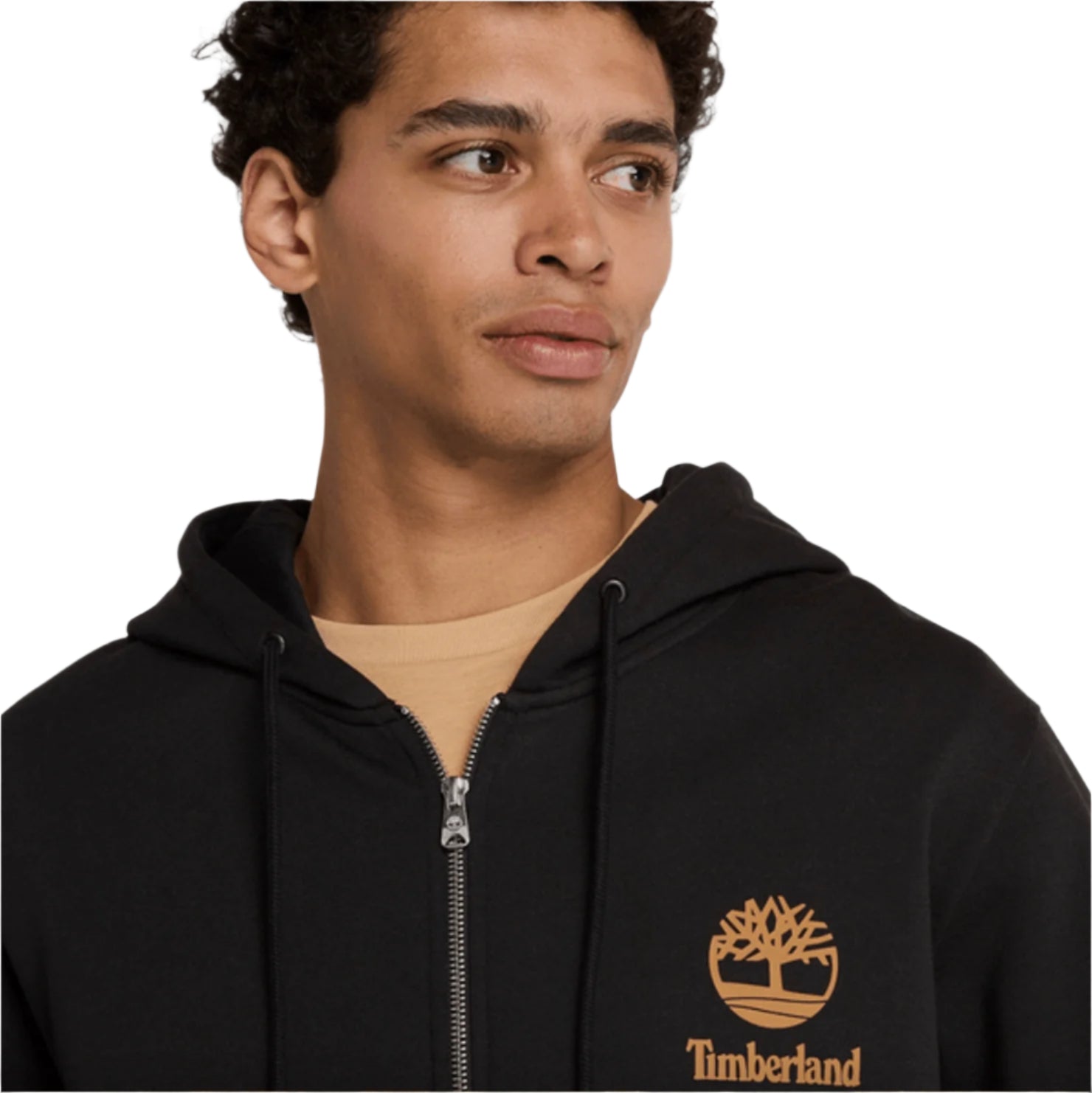 PRINT STACK LOGO FZ (BB) HOODIE - Black