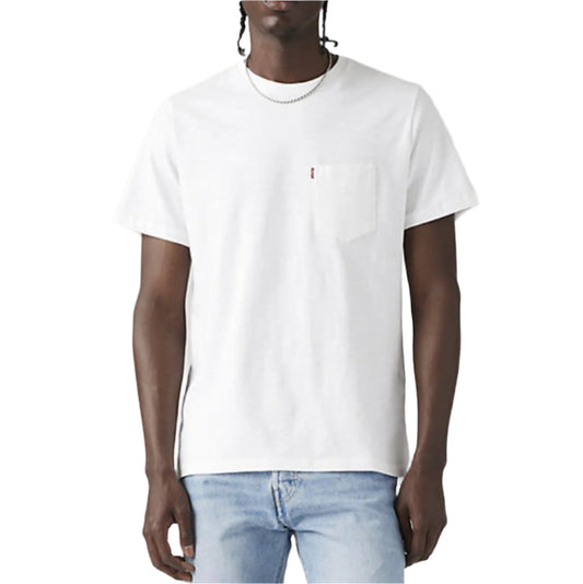 ss classic pocket tee white + slub jerse - White